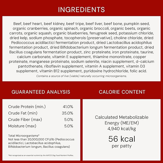 Stella & Chewy's Freeze-Dried Raw Dinner Patties - Beef Recipe - High Protein Grain-Free Puppy & Dog Food - Perfect For Picky Eaters - 14 oz