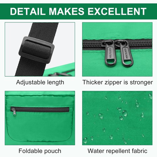 HOLYLUCK Foldable Travel Duffel Bag - Versatile Luggage for Gym & Travel | Kelly Green