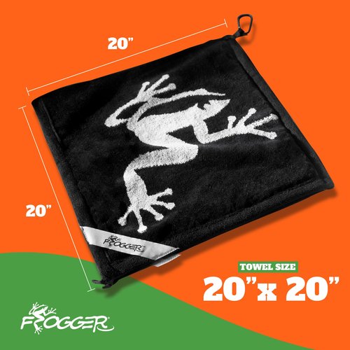 Frogger Extra Large Amphibian 2-in-1 Towel, Golf Bag Rain Hood, Cover Equipment When Raining, Clean with Wet Exterior, Dry with Interior