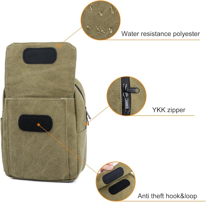 TULLIO Small Camera Bag, Lightweight Camera Sling Bag Waterproof