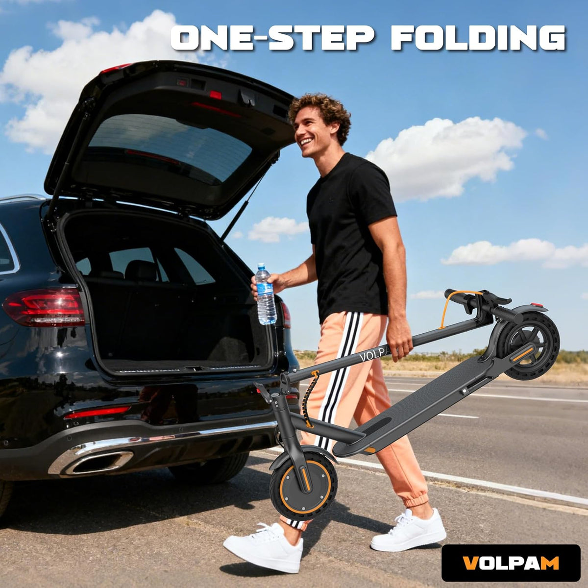 VOLPAM Electric Scooter - Powerful 350W/500W Motor, 8.5"/10" Solid Tires, Up to 22 MPH, 32 Miles Max Range