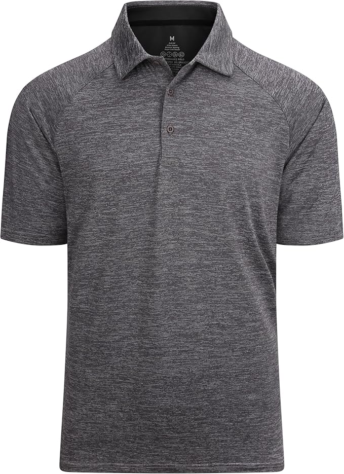 Alex Vando Mens Golf Shirt Moisture Wicking Quick-Dry Short Sleeve Casual Polo Shirts for Men