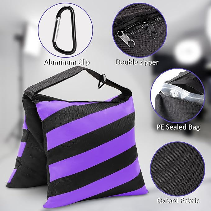 4 Packs Purple Sandbag Weight Bags