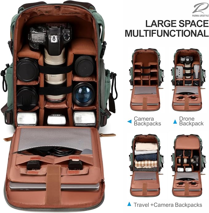Padwa Lifestyle Green Camera Backpack