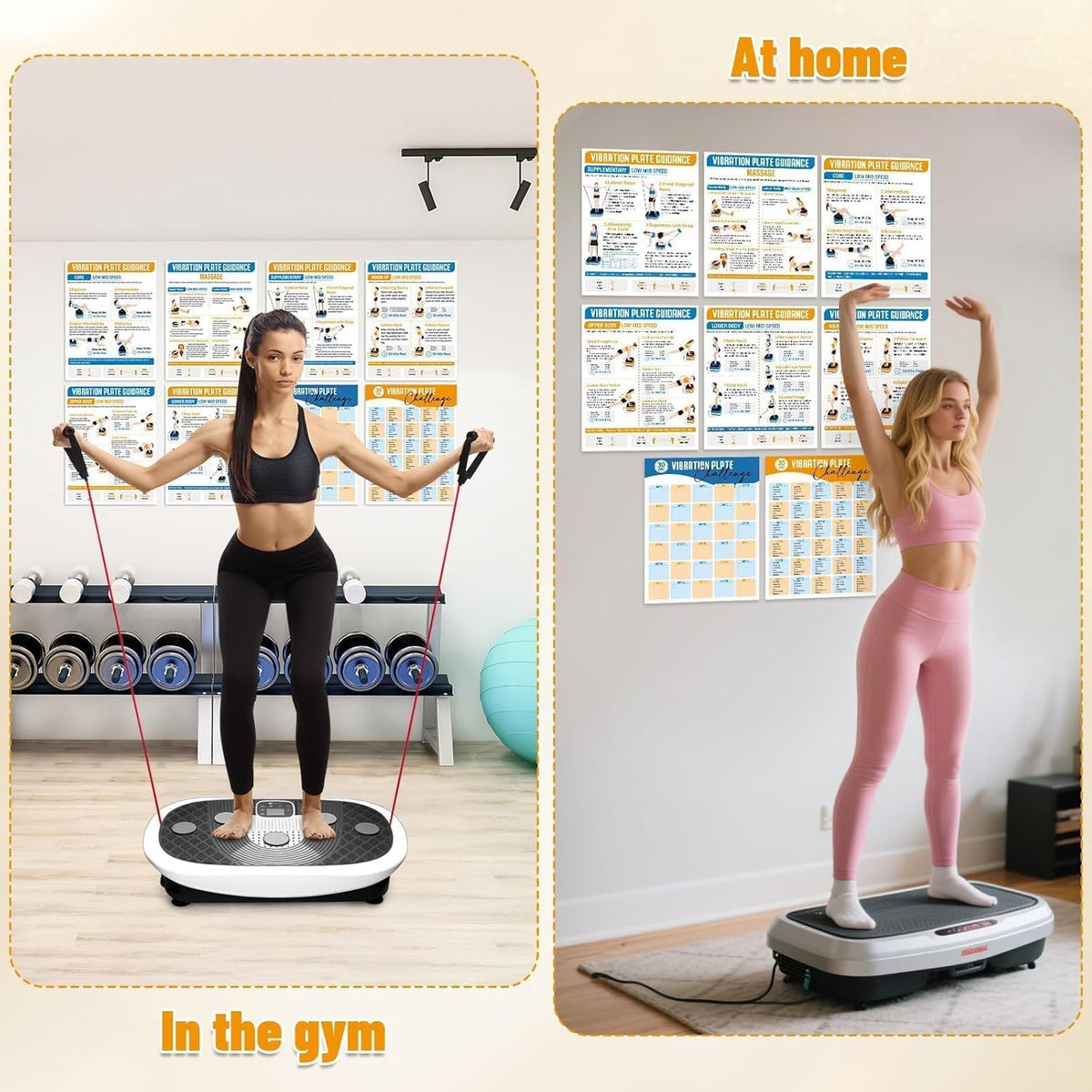 Skiennix Vibration Plate Exercise Machine - 8-Piece Workout Guide & 30-Day Planner for Home Gym