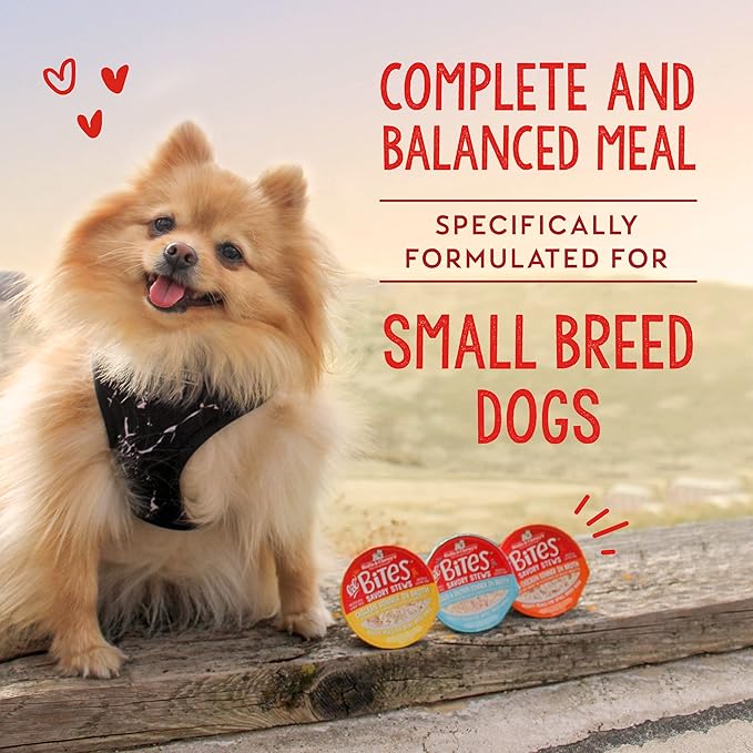 Stella & Chewy's Lil Bites Savory Stews for Small Breeds Chicken & Turkey Dinner in Broth, 2.7 oz Cups (Pack of 12)