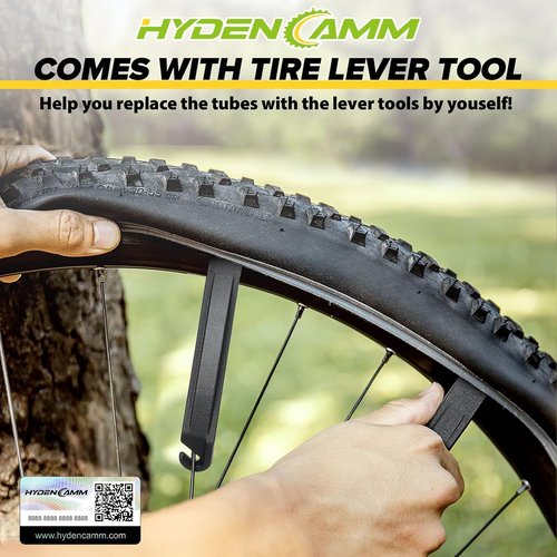 Bike Tubes - 4 Pack of 12'' to 29'' Sizes with 32mm Schrader Valve & 2 Tire Levers for Road/MTB