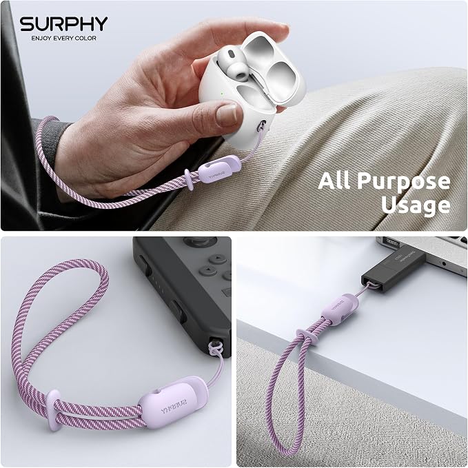 SURPHY 2 Pack Phone Lanyard for Cellphone Case, Phone Wrist Strap for Case