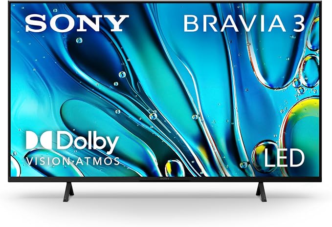 Sony 50 Inch BRAVIA 3 LED 4K HDR Smart Google TV (K-50S30) | Dolby Vision/Atmos, Exclusive Features for PlayStation®5, 4K Processor X1, Triluminos Pro, 4K movie credits included