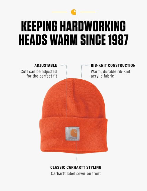 Carhartt Men's Knit Cuffed Beanie - Warm, Stylish Winter Hat | Versatile Colors Available