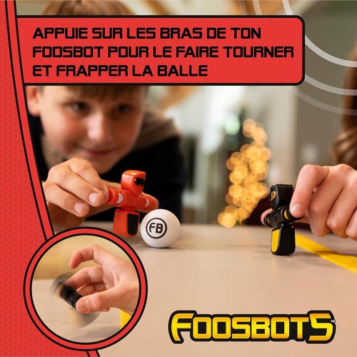 Fat Brain Toys Foosbots On The Go - Tabletop Trickshot Game for 2 Players | Fun Soccer Toy for Kids 6+