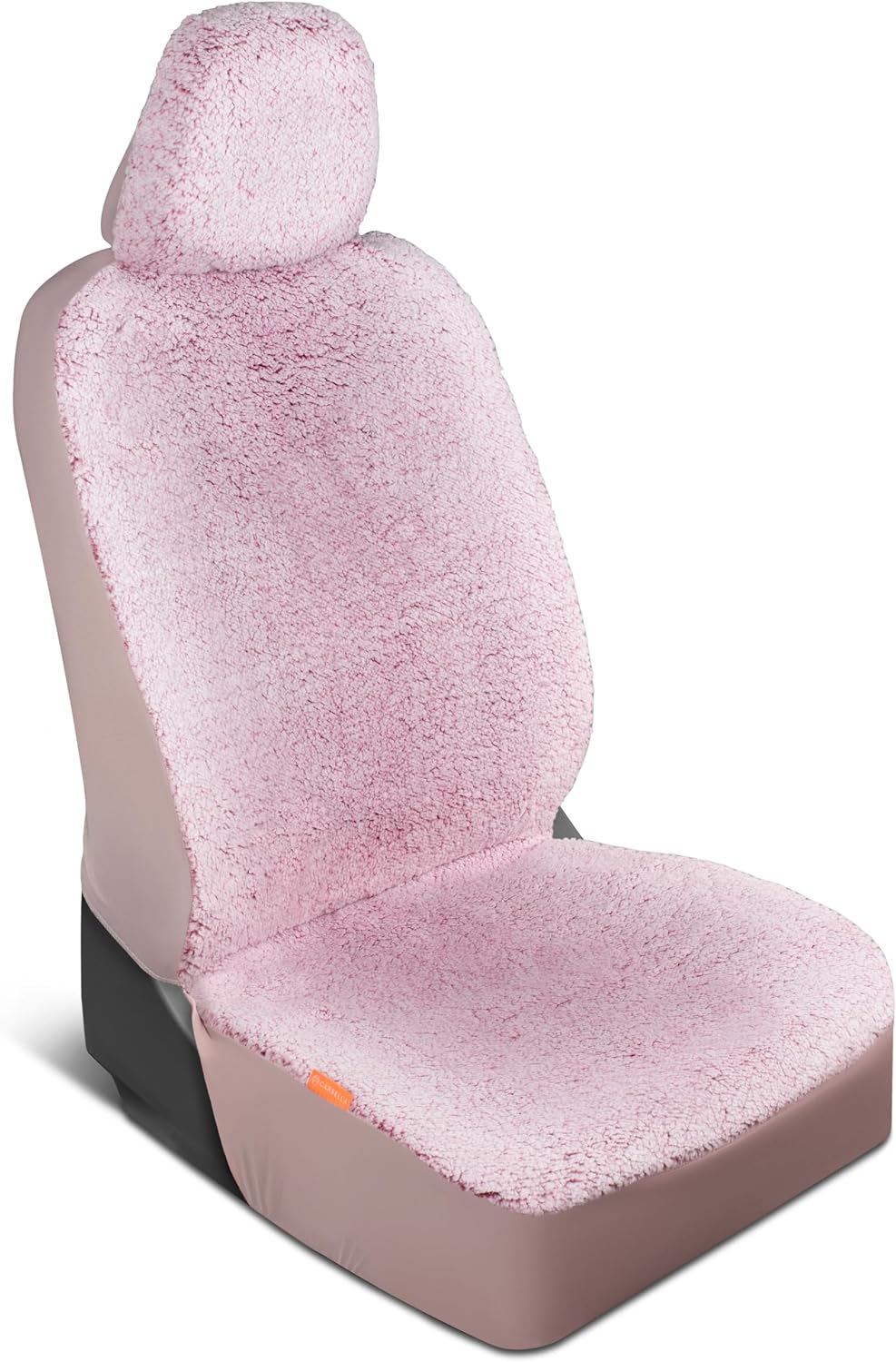 Carbella Plush Sherpa Fleece Car Seat Cover, 1 Piece Pink Seat Cover for Cars with Soft Cushioned Touch, Cute Automotive Interior Protector for Trucks Van SUV, Car Accessories for Women