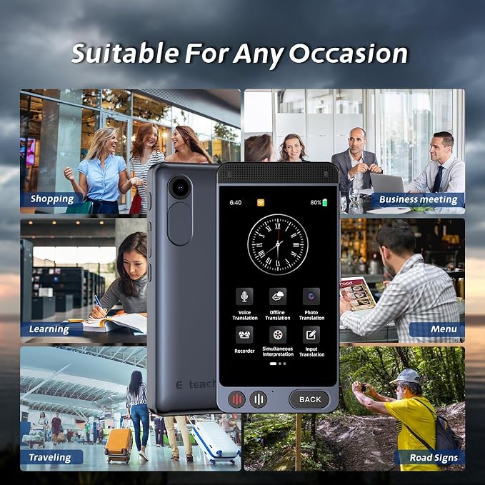 Language Translator Device, 142 Languages AI Translator