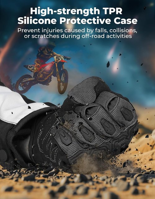 KEMIMOTO Dirt Bike Gloves - Touchscreen Silicone Protection for Men | Outdoor Sports & Racing