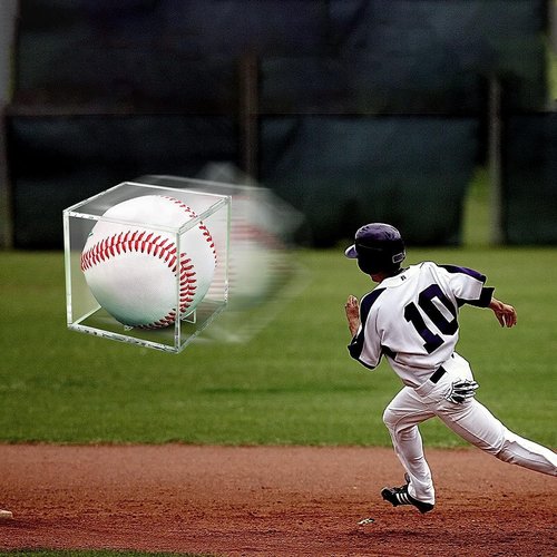 Danodoi Baseball Display Case - UV Protected Acrylic Holder for Official Size Baseballs | Clear Cube Autograph Box