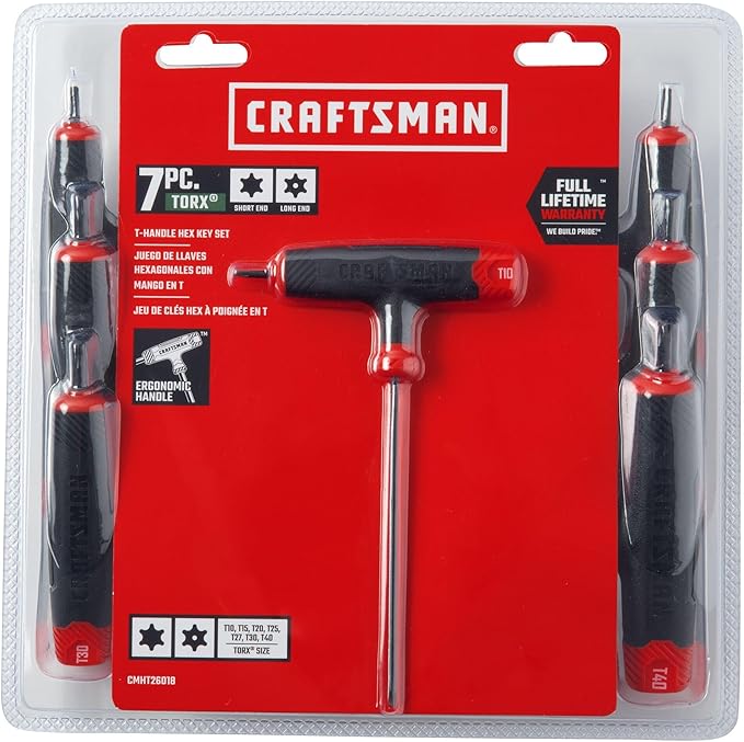 CRAFTSMAN Torx Hex Key Set, 7-Piece, T-Handle (CMHT26018)