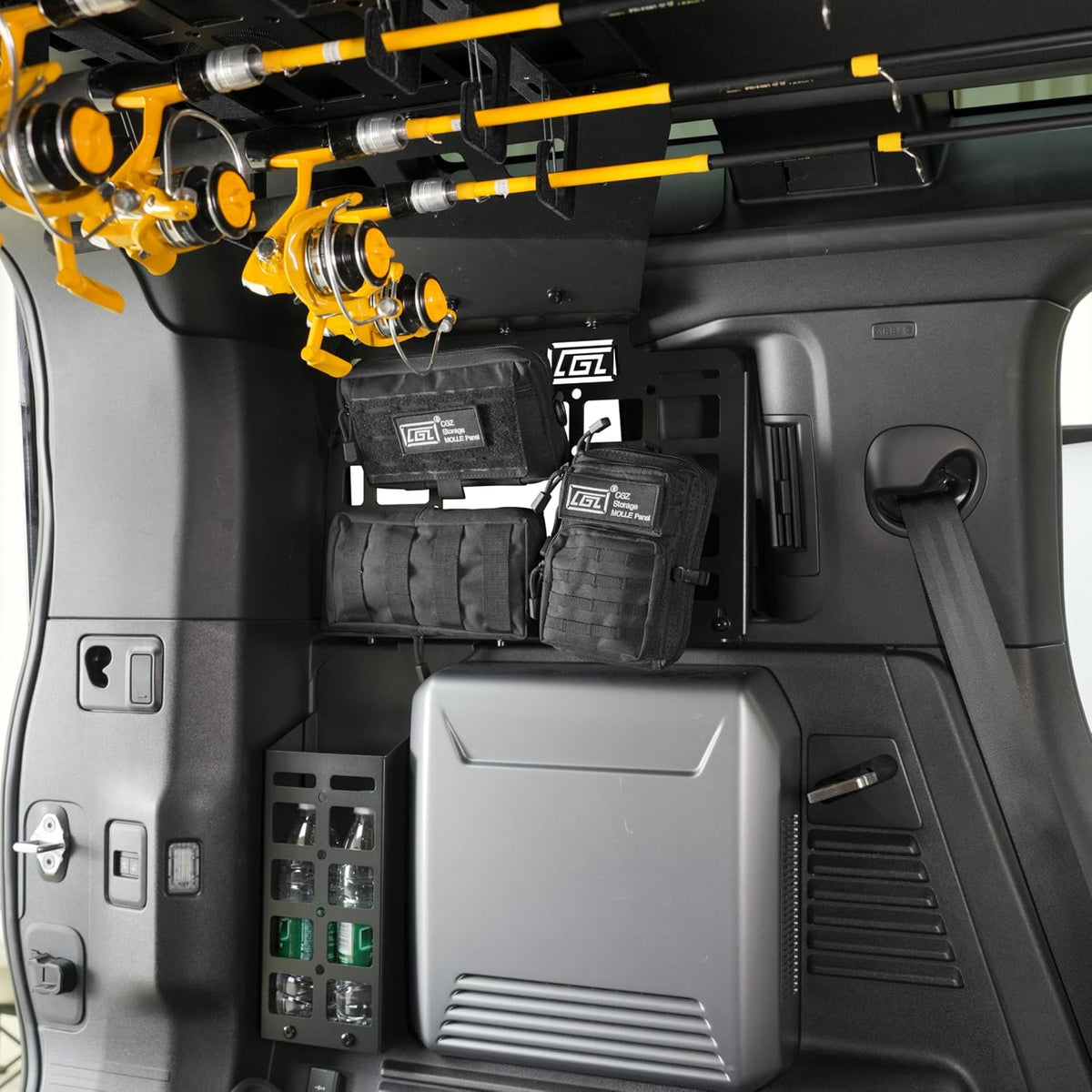 HIGH FLYING for Land Rover Defender 2022 2023 2024 2025 Car Rear Window Modular Storage Side Panels System&Trunk Shelf Organizer Luggage Carrier Aluminum Alloy (Side+Roof Panel)