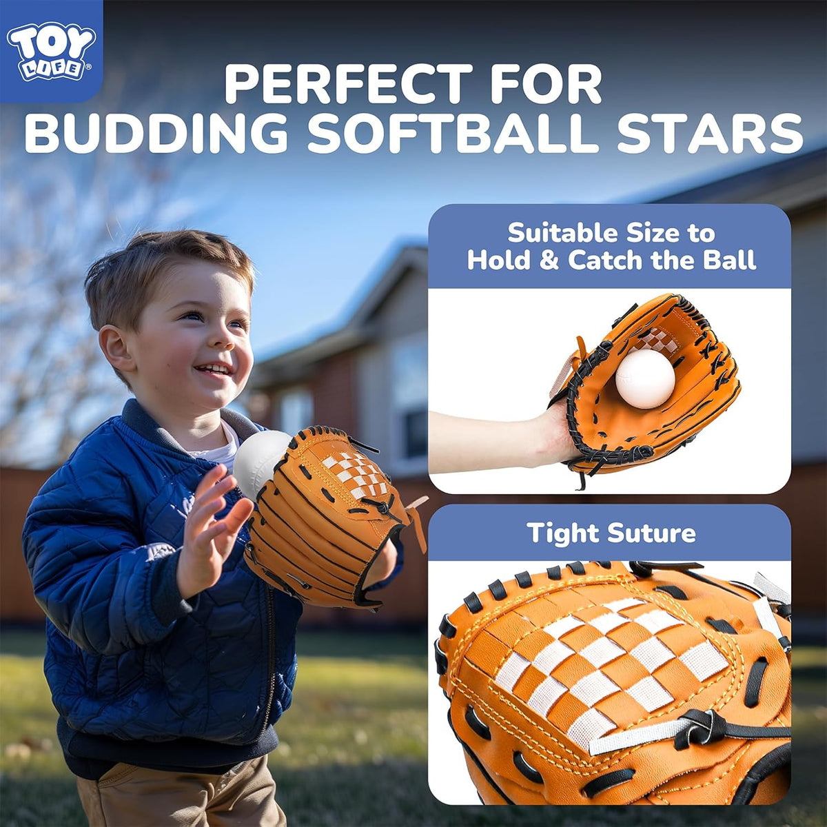 TOY Life T-Ball Set for Kids 3-8 | Toddler Baseball Tee, Bat, Glove & 6 Balls - Perfect Outdoor Gift