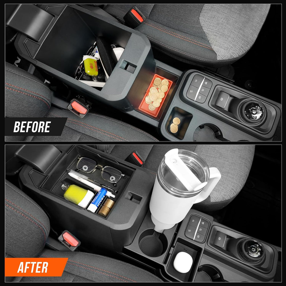 Mabett Center Console Organizer Set for 2022-2026 Ford Maverick Accessories