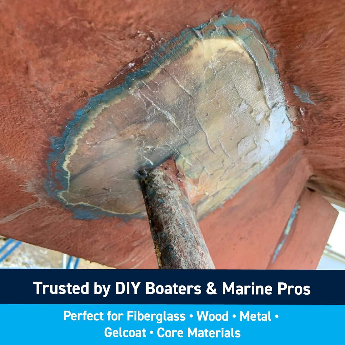 TotalBoat Polyester Structural Repair Putty - Marine Grade Fiberglass Reinforced Filler for Boats & Automotive