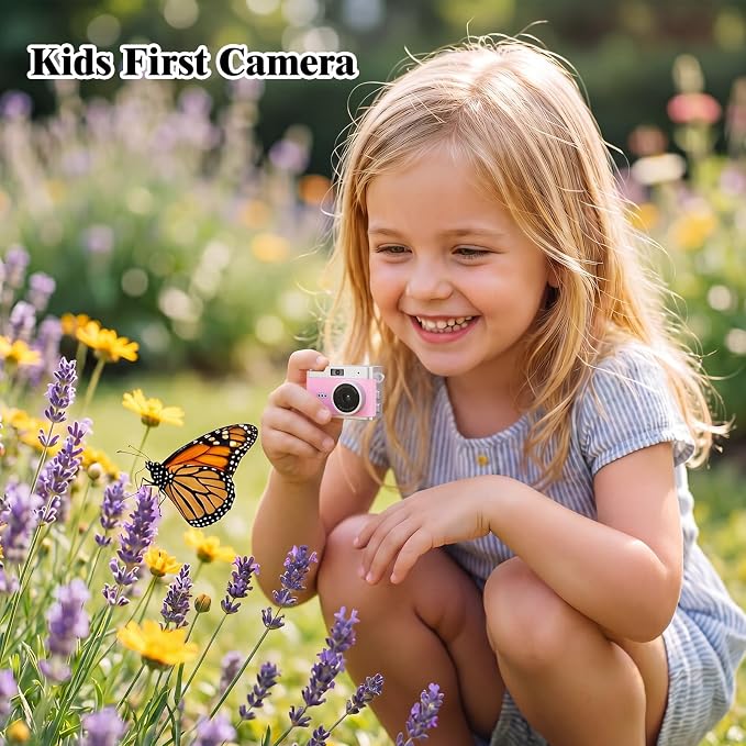 Mini Keychain Digital Camera 1080P, Ultra-Portable Small Retro Camera 32GB Card