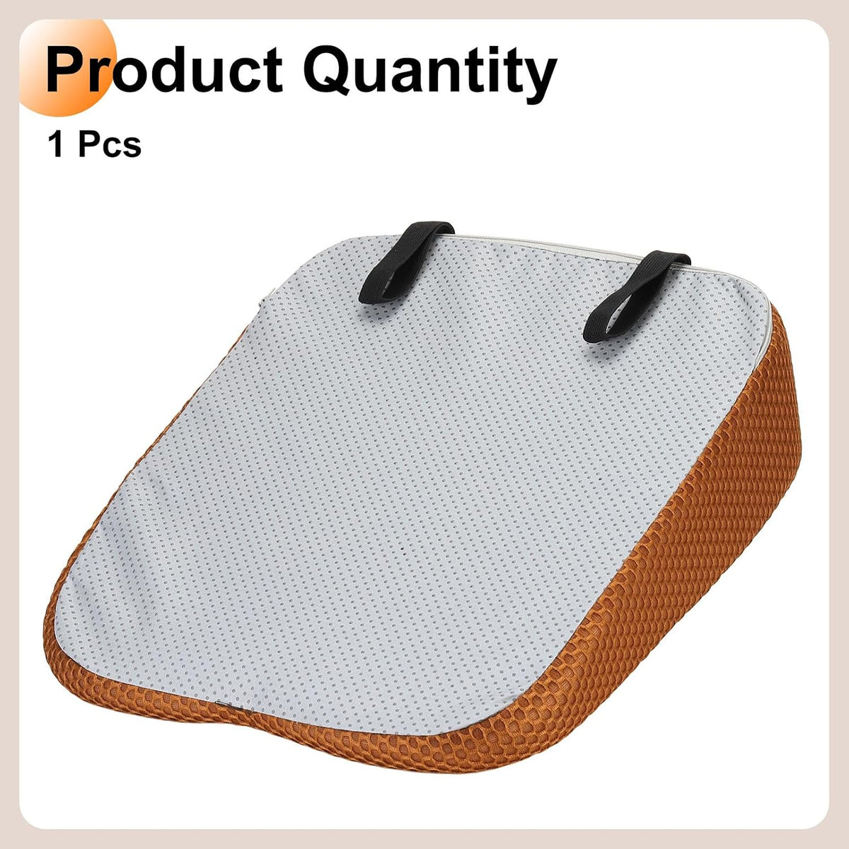 HARFINGTON Seat Cushion 4.72" Thick Comfort Memory Foam Office Chair Cushion with Non Slip Bottom for Car Seat Driver, Orange