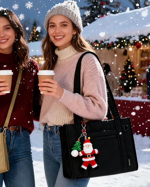BAGSMART Boxy Tote Bag - Stylish Crossbody with Zipper | Perfect for Travel, Work & College