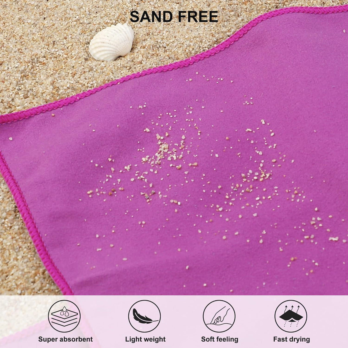 Rainleaf Microfiber Towel - Quick-Dry, Super Absorbent, Ultra Compact | Ideal for Travel, Gym, Camping, Beach