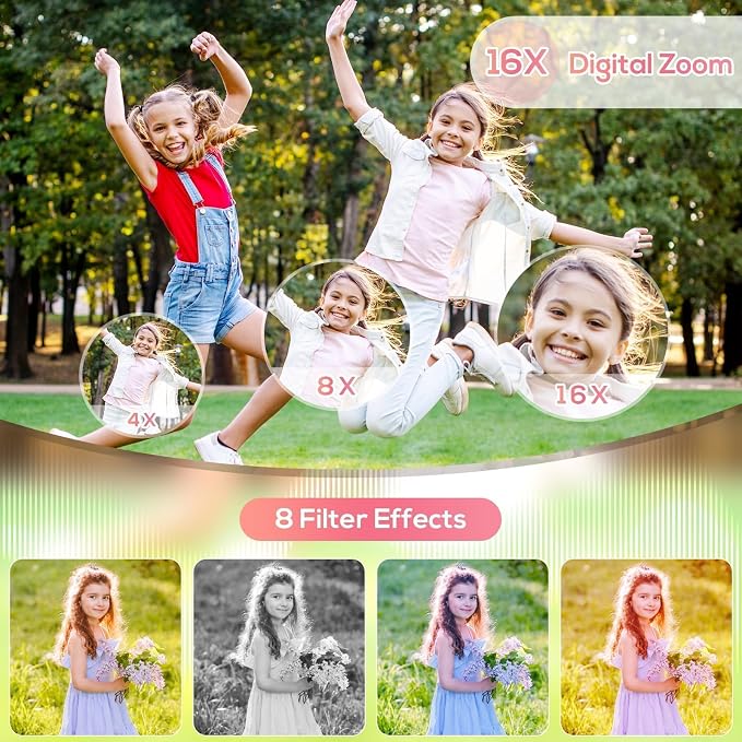 Digital Camera for Kids, 48MP FHD 1080P Point and Shoot Digital Cameras