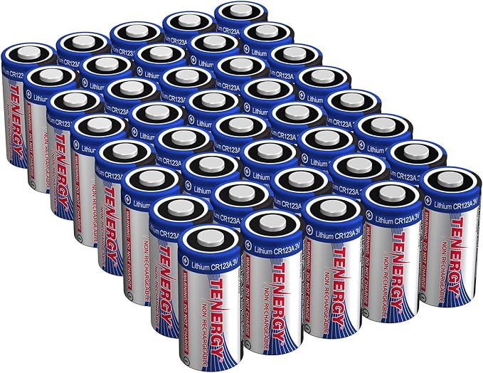 Tenergy 1500mAh 3V CR123A Lithium Battery, High Performance CR123A Cell