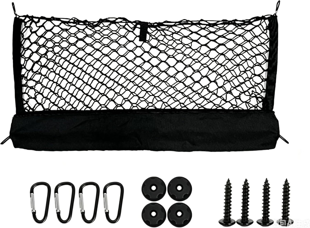 Truck Bed Cargo Net Nylon Universal Heavy Duty Truck Storage Mesh Pouch Pickup Cargo Organizer Trunk Mesh Cargo Net (51x18 Inch)