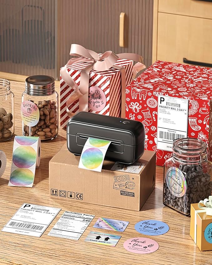 Phomemo Shipping Label Printer- 4x6 Bluetooth Thermal Address Label Printer