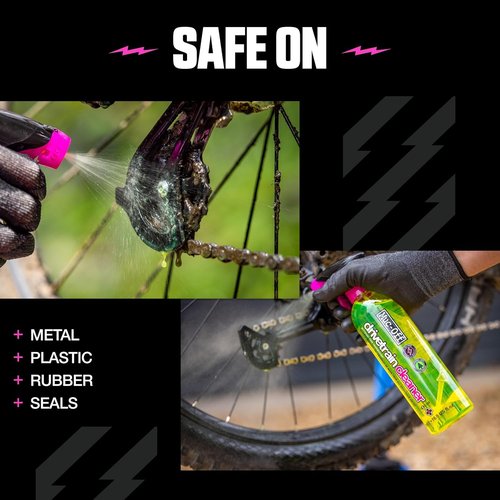 Muc-Off Bio Drivetrain Cleaner - Biodegradable Bicycle Chain Degreaser Spray | All Bike Types