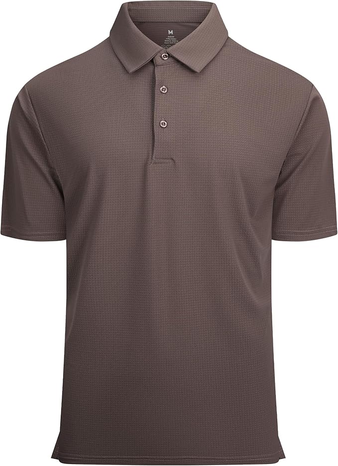 Alex Vando Mens Golf Shirt Moisture Wicking Quick-Dry Short Sleeve Casual Polo Shirts for Men