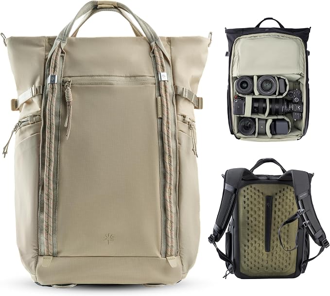 PGYTECH OneGo Roamer Tote Camera Backpack, 25L Water-Resistant Dual Carry Tote
