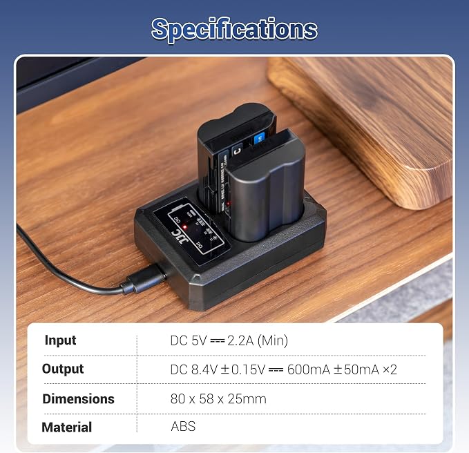 JJC BLH-1 Battery Charger USB Dual Slot