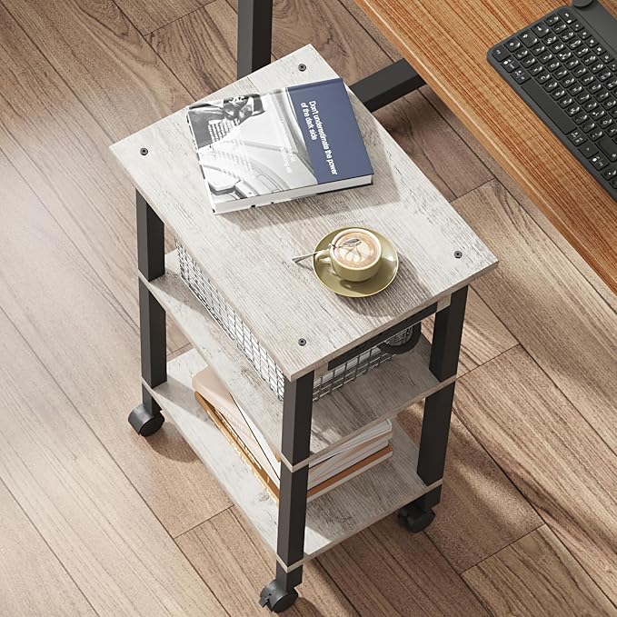 TUTOTAK 3 Tier Printer Stand, Rolling Printer Cart