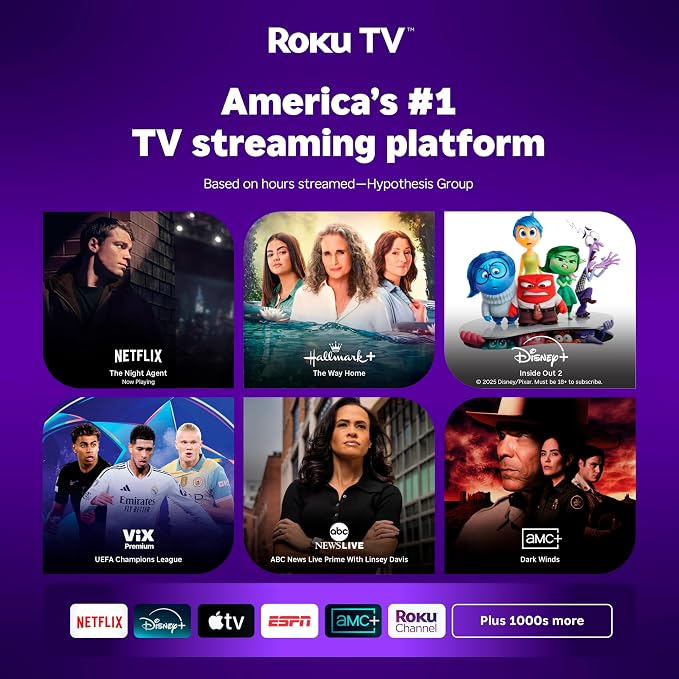 Hisense 43-Inch Class A4 Series FHD 1080p Smart Roku TV with Alexa Compatibility (43A4NR) - Dolby Audio, Slim Bezel Design, Google Assistant