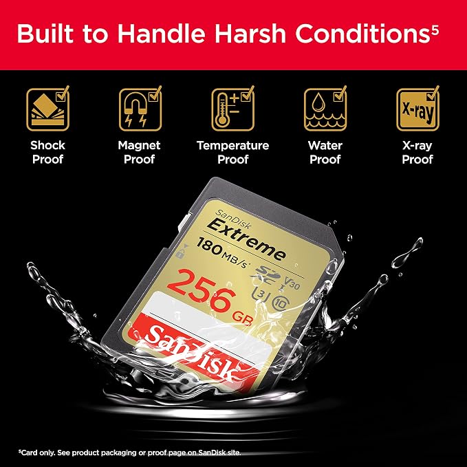 SANDISK 256GB Extreme SDXC UHS-I Memory Card