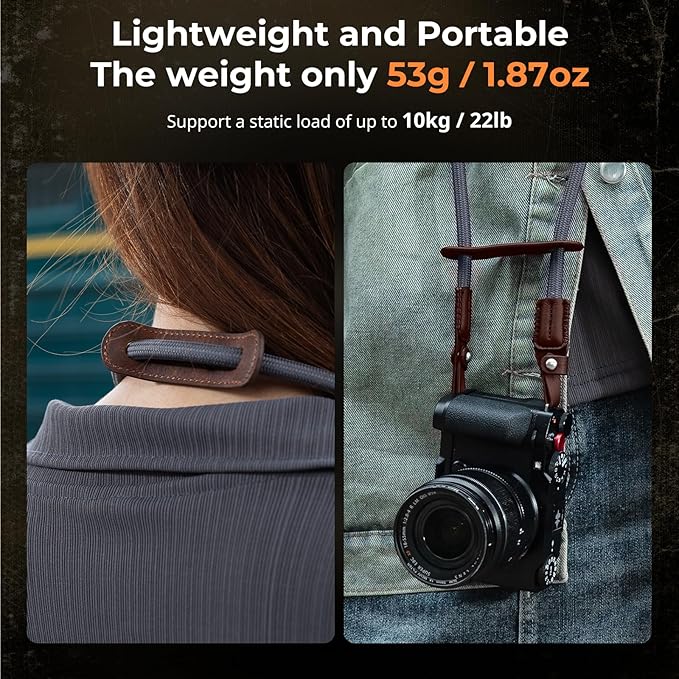 SMALLRIG Rope Camera Neck Shoulder Strap, Adjustable Braided Shoulder Strap
