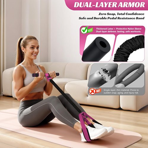 HOXWC Multifunction Resistance Band - 50LBS Thickened Bands for Core, Arms, and Legs | Portable Workout Equipment