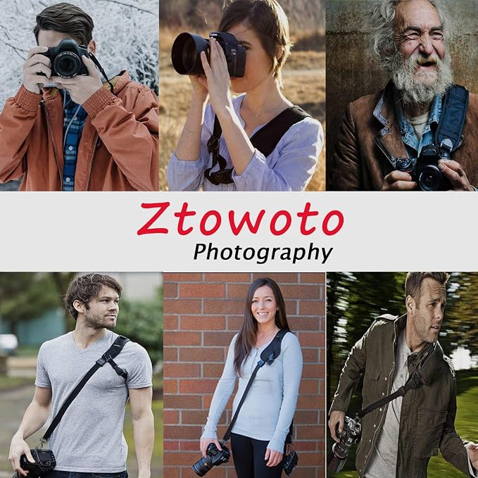 ztowoto Camera Shoulder Double Strap Harness Quick Release Adjustable Dual