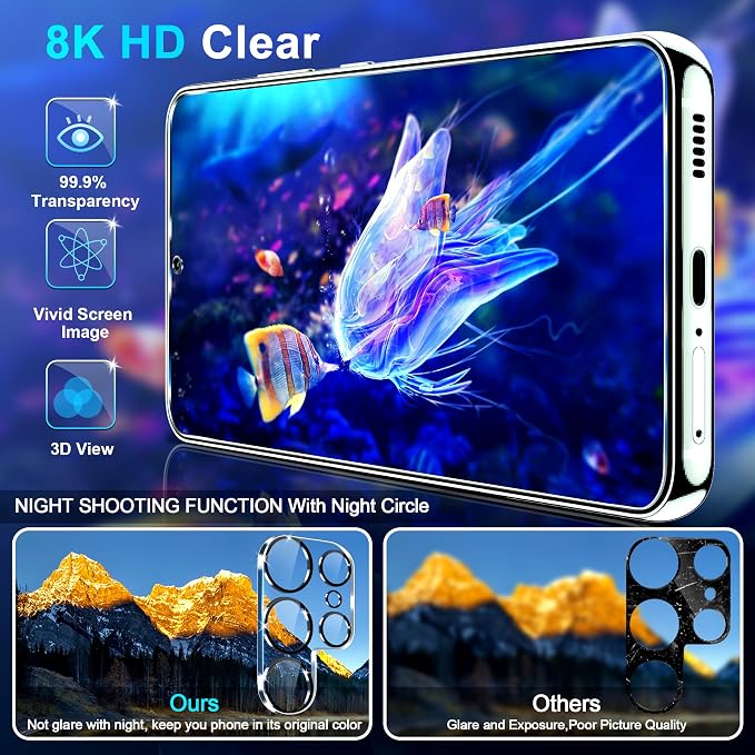 firtstnow 3 Pack for Samsung Galaxy S25 Ultra Screen Protector Tempered Glass +