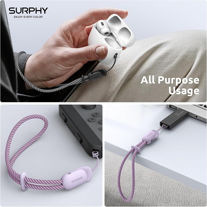 SURPHY 2 Pack Phone Lanyard for Cellphone Case, Phone Wrist Strap for Case