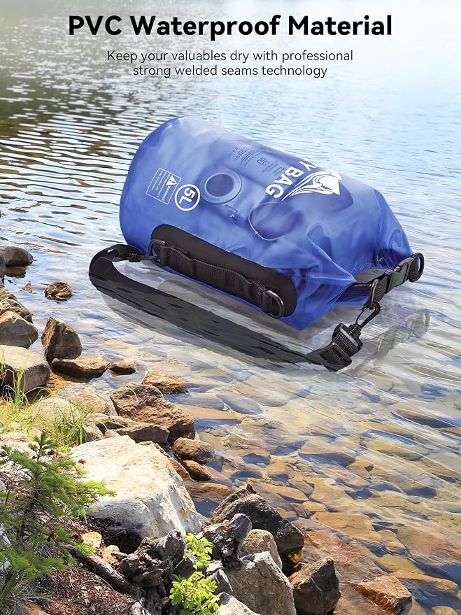 HEETA Dry Bag Waterproof for Women Men, 5L/10L/20L/30L/40L Roll Top Lightweight