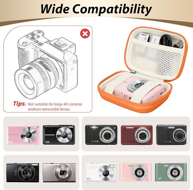 Digital Camera Case for CAMKORY, KODAK PIXPRO FZ45/FZ55, Canon IXUS 285 HS