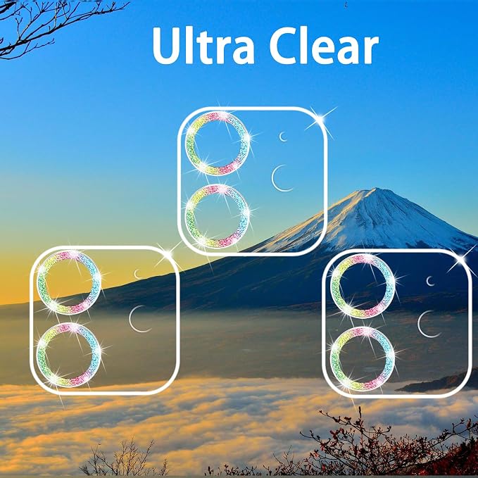 Dengduoduo 3 Pack Tempered Glass Camera Lens Protector