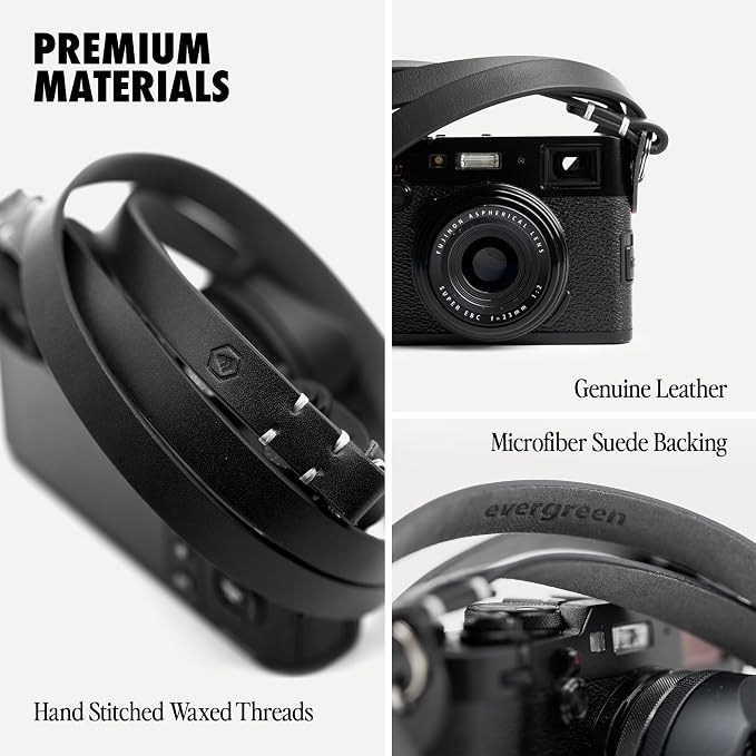 Evergreen Leather Camera Strap – Split Ring