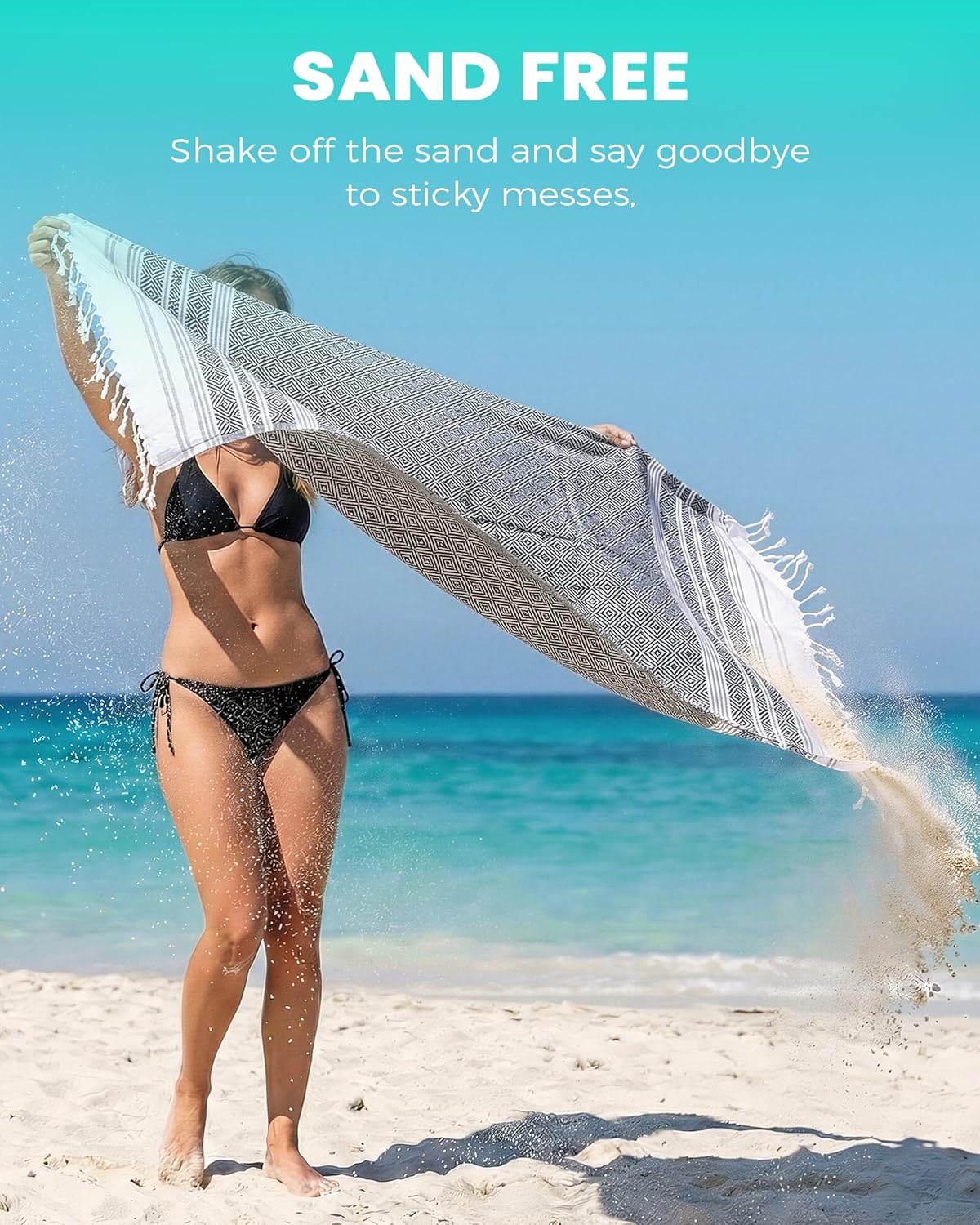 Turkish Beach Towel - Quick Dry & Sand Free | Perfect Gift for Dad, Husband & Grandpa