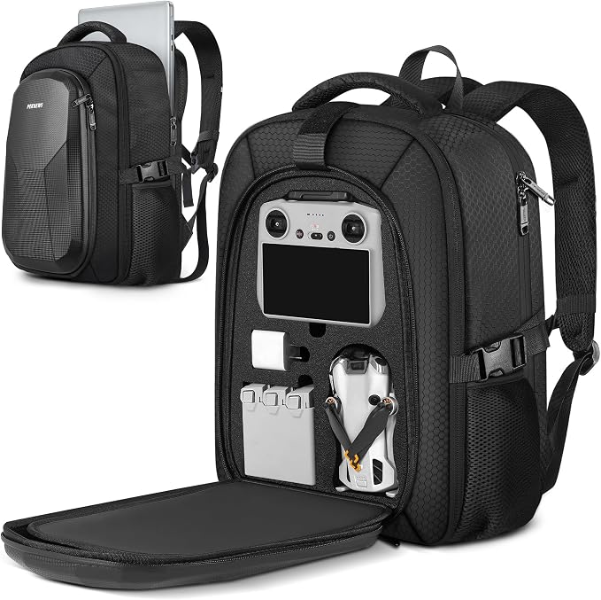 PEKREWS Mini 4 Pro Case, Mini 3/4 Pro Waterproof Hard Carrying Case, Large